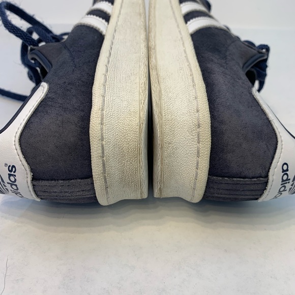 Vintage Adidas navy blue Suede and white leather mens size 9 - Picture 7 of 9